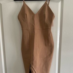 NEW REVOLVE Tan Strapped Dress